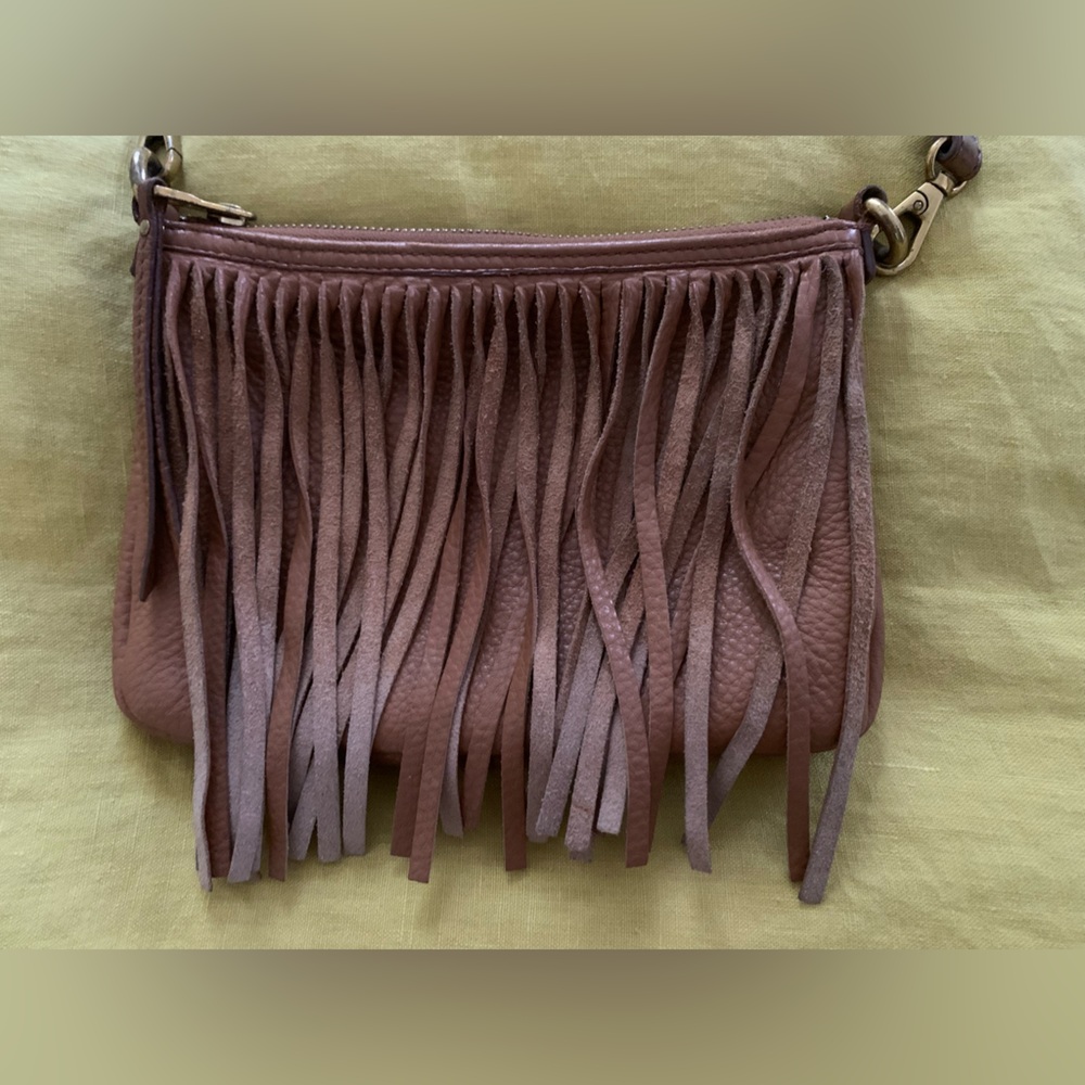 Leather tassel Fossil bag